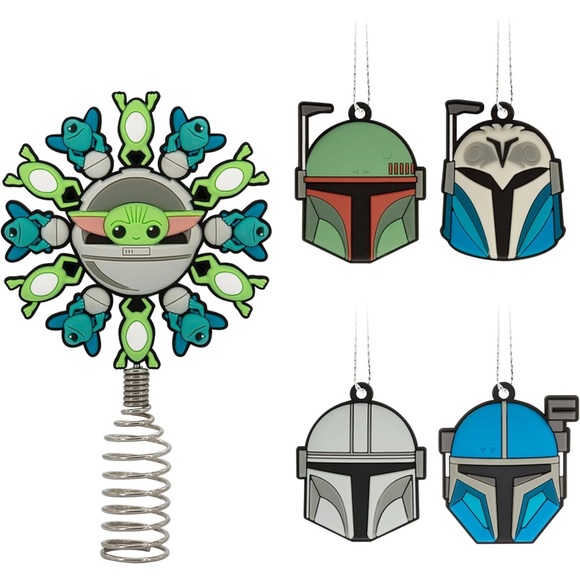 NIB Hallmark Star Wars: The Mandalorian Miniature Christmas Tree Topper Mini - Picture 2 of 5
